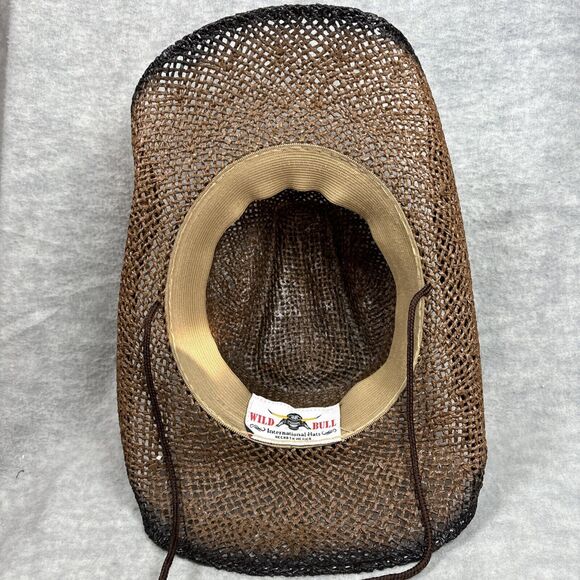 Wild Bull Co Gambler Cowboy Hat Rodeo Rigid‎ Paper Western Small S Brown México - Picture 7 of 14